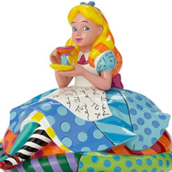 Divertida figura de Alicia de Walt Disney realizada por el pintor y escultor Romero Britto, titulada Alice in Wonderland. Esta preciosa figura de unos 22 cm., de altura.