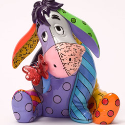 Tierna figura de Eeyore realizada por el pintor y escultor Romero Britto para Disney, titulada Eeyore. 