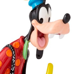 Entrañable figura de Goofy para celebrar el 85th Aniversario, el fiel amigo de Mickey Mouse, la figura está inspirada en los cortos de animación de Walt Disney y realizada por el pintor y escultor Romero Britto, titulada Goofy 85th Anniversary. 