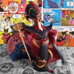 Simpática figura del malvado Jafar basado en el clásico de Aladdin de Walt Disney. Con esta figura con una altura aproximada de 23 cm., donde se ha mezclado la magia de las figuras de Walt Disney 