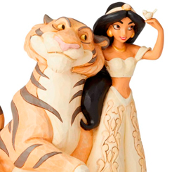 Figura de Jasmine con Rajar basada en el clásico de Walt Disney “Aladdin” de 1992, con una altura aproximada de 19 cm. Para realizar esta figura se ha mezclado la magia de las figuras de Walt Disney