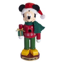 Figura de Mickey Mouse basado en el popular personaje de Walt Disney, esta vez tenemos a Mickey lleno de regalos como si fuera un cascanueces de Navidad. Esta preciosa figura está realizada en resina 