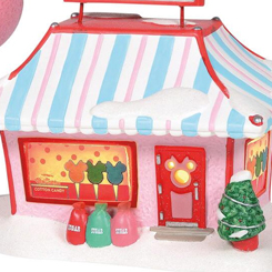 Réplica oficial de Minnie's Cotton Candy Shop. La casa de algodón de azúcar de Minnie. Con un letrero con orejas de ratón y creaciones azucaradas de forma idéntica, esta tienda está en auge con delicias deliciosas.