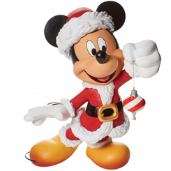 Preciosa figura de Mickey Mouse como Santa. La colección Disney Showcase es un escaparate de todos los personajes más queridos en el mundo mágico y atemporal de Disney. 
