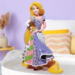 Preciosa figura de Rapunzel realizada por el pintor y escultor Romero Britto para Disney. Esta preciosa figura con una altura aproximada de 19 cm. Una preciosa pieza de coleccionista