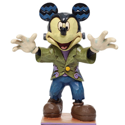 Mickey que parece un Frankenstein aterrador es una figura de Jim Shore. ¡Inspirado en Halloween, el espeluznante Mickey Mouse se te acerca sigilosamente y se prepara