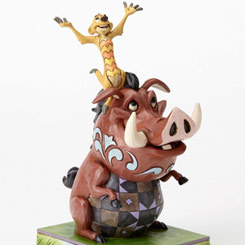 Figura de Timón y Pumba “Carefree Cohorts” del Clásico de El Rey León (The Lion King), Jim Shore ha elaborado esta figura con unos 18 cm., de altura en donde se ha mezclado la magia de las figuras de Walt Disney