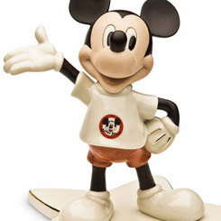 Figura en porcelana de Mickey Mouse de Mouseketeer, con la camiseta del Club fundado en 1955. 