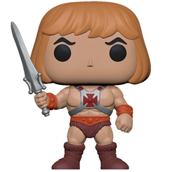 Figura de He-Man realizada en vinilo perteneciente a la línea Pop! de Funko. La figura tiene una altura aproximada de 10 cm., y está basada en la serie de TV He-Man y los Masters del Universo.