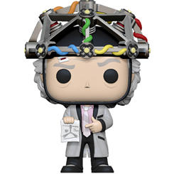 Figura de Doc con casco realizada en vinilo perteneciente a la línea Pop! de Funko. La figura tiene una altura aproximada de 10 cm., y está basada en la película de Regreso al Futuro.