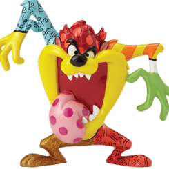 Figura de Taz el Demonio de Tasmania que devora todo lo que tiene a la vista. Cada figura de Looney Tunes by Britto, decorada en estilo pop art por el artista internacional Romero