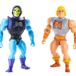 Pack Deluxe He-man y Skeletor compuesto por una figura de He-Man y una figura de Skeletor basadas en la serie de He-man y los Masters del Universo también conocido como MOTU.