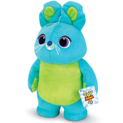 Peluche de Bunny de la  divertida película de Disney-Pixar “Toy Story 4.” Este peluche está realizado en poliéster y tiene una longitud aproximada de 40 cm. 