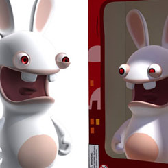 Figura oficial de Rayman Raving Rabbids, el conejo más loco y extravagante del mundo de los juegos de consola.