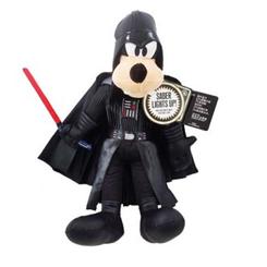 Peluche oficial de Goofy Vader. 25 cm de longitud.  Divertido Goofy disfrazado de Darth Vader de Star Wars. Producto Oficial.