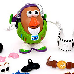 Divertido set de 20 piezas de Mr. Potato con el que podrás recrear a tus personajes favoritos de Toy Story. 