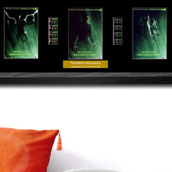 Cuadro con la trilogia de The Matrix, incluye tres posters y negativos originales. Edición Limitada a 1000 unidades.