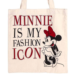 Bolsa oficial Minnie is my Fashion Icon, basada en el popular personaje de la factoría Disney. La bolsa está realizada en algodón. Esta bolsa es ideal para hacer tus compras del día a día. 