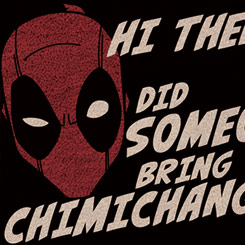 Precioso felpudo Chimichangas Deadpool basado en los comics de Marvel Comics, ideal como felpudo de bienvenida. Medidas aproximadas de 40 cm. x 60 cm.,  realizado en fibra de coco.