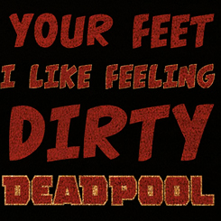 Divertido felpudo Wipe your feet I like Feel Dirty Deadpool basado en los comics de Marvel Comics, ideal como felpudo de bienvenida. 