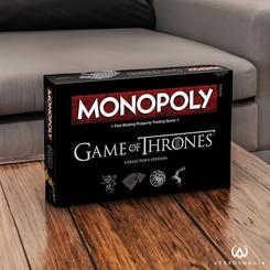 Juego oficial de Monopoly basado en la serie de Juego de Tronos. Las mecánicas del juego son las mismas, incluyendo la compra y venta de recursos, la negociación entre jugadores