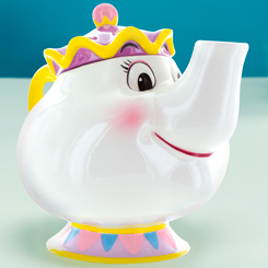 Preciosa tetera en forma de Mrs. Potts basado en el clásico de Walt Disney “La Bella y la Bestia” de 1991. Esta espectacular taza está realizada en porcelana con una altura aproximada de 21 cm.