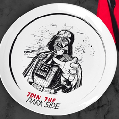 Set oficial platos de Star Wars, Tus personajes preferidos del lado oscuro están aquí con este fabuloso juego de 4 platos de Darth Vader, Death Star, Stormtrooper y el logo de Star Wars, 