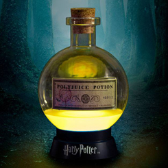 Ilumina tu escritorio o mesa de noche con esta divertida botella Poción Multijugos  "Polyjuice Potion" basada en la saga Harry Potter. Esta preciosa lámpara tiene varios modos de luz, puedes configurar la luz en estática o cambiarla a un brillo mágico.