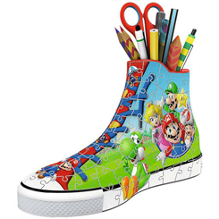 Utilizando la última tecnología de rompecabezas 3D, puedes crear este impresionante modelo 3D del Sneaker de Super Mario ¡No se requiere pegamento! 