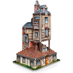 Puzzle en 3D del La Madriguera “The Burrow” el hogar de la familia Weasley, pasarás unas horas muy divertidas montando este precioso puzzle de 415 piezas. Este precioso puzzle una vez completado tiene unas dimensiones aproximadas de 39 x 22 x 22 cm.