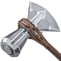 Réplica oficial del hacha Stormbreaker de Avengers: Endgame. Imagínate derrotar a Thanos con esta hacha electrónica de Thor! Activa el emocionante sonido de trueno con solo pulsar un botón. 