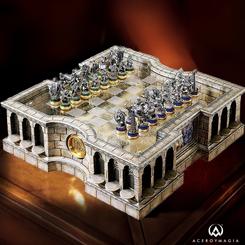 Impresionante juego de Ajedrez basado en El Señor de los Anillos, esta pieza de coleccionista tiene como base el mapa de la Tierra Media..