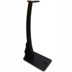 Práctico soporte vertical para katana realizado en madera de color negro en terminación mate.