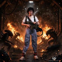 Figura de Ellen Ripley de Aliens a escala 1/6 y 30 cm de altura. La Artisan Edition Deluxe incluye Pulse Rifle, M240 Incinerator Unit, Ovomorph, base diorama Xenomorfa y 18 puntos de articulación.