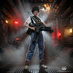 La amenaza de la cámara de la Reina cobra forma alrededor de esta figura Hot Toys Ellen Ripley Deluxe. La figura Hot Toys Ellen Ripley Deluxe a escala 1/6 recrea el momento en que la protagonista se prepara para la confrontación final en Aliens