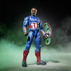 El escudo vuelve a ocupar el centro de la batalla con una imagen renovada y contundente. La figura Marvel Legends Captain America Avengers: Doomsday reproduce la apariencia del Capitán América en la película de Marvel Studios