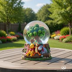 El centenario de Winnie the Pooh merece un lugar especial en tu colección, y esta bola de nieve Winnie the Pooh 100 aniversario lo consigue con una escena que transmite calma, amistad y pura nostalgia Disney. 