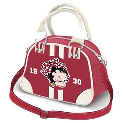 Una pincelada de glamour retro acompaña cada paso con este bolso bandolera de 22 × 12 × 16 cm inspirado en Betty Boop, confeccionado en suave poliéster con detalles en imitación piel en blanco crema