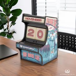 Embárcate en un viaje nostálgico con el calendario perpetuo 3D Gameration Arcade y agrega un toque retro a tu entorno. Este calendario único está confeccionado con bloques tridimensionales de resina