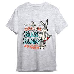 El carisma clásico de Warner Bros se lleva con estilo en esta camiseta Bugs Bunny Looney Tunes para adulto, una prenda con aire retro que mezcla tipografías “vintage” y el dibujo icónico de Bugs con su zanahoria