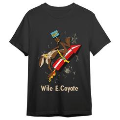 Caos clásico y humor atemporal en una prenda que arranca sonrisas al primer vistazo: la camiseta Coyote Cohete Looney Tunes para adulto trae de vuelta a Wile E. Coyote en una de sus escenas más míticas