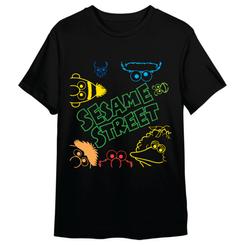 El estilo más reconocible de la infancia también puede ser urbano, y esta camiseta Faces Barrio Sésamo adulto lo demuestra con un diseño limpio y muy vistoso: el logo “Sesame Street” 