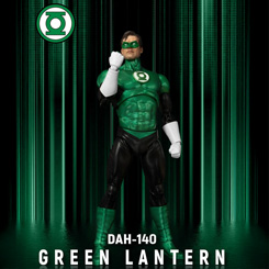 Una luz verde atraviesa la oscuridad con firmeza, encarnando voluntad, coraje y un juramento que resuena en cada rincón del universo. La figura articulada de Green Lantern de 20 cm, de la línea Dynamic Action Heroes de DC Comics