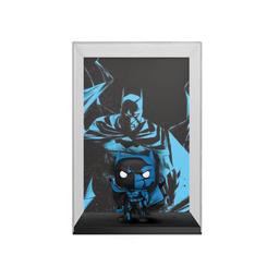 Un golpe de azul sobre negro basta para reconocer la sombra de Gotham en esta figura Funko Pop Comic Covers Batman Black & Blue. La figura Funko Pop Comic Covers Batman Black & Blue #27 une el formato de vinilo de Funko