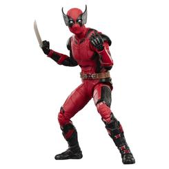 El rojo y el negro chocan en una silueta que parece llegada de una variante especialmente feroz del multiverso. La figura Marvel Legends Wolverinepool de 15 cm convierte el arte conceptual de Deadpool & Wolverine