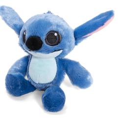 Peluche de hombro de Stitch de 12 cm inspirado en la película Disney. Representa al personaje azul con las orejas desplegadas e incorpora un sistema de ajuste mediante imán.