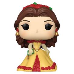 La elegancia del castillo se concentra en una figura que combina calidez, color y carácter. La figura POP Disney Princesas Bella representa a la protagonista con su inconfundible vestido amarillo, detalles florales en rojo