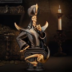 Imagina traer a tu hogar la malvada presencia de Jafar, uno de los villanos más icónicos de Disney, en forma de un impresionante busto de PVC. Con una altura de aproximadamente 16 cm