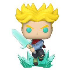 Figura de SS Trunks w/ Sword realizada en vinilo perteneciente a la línea Pop! de Funko. La figura tiene una altura aproximada de 9 cm., y está basada en la serie Dragon Ball Z. La línea de figuras POP! 