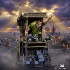 La estatua Quasimodo El Jorobado de Notre Dame 1/10 Art Scale de Iron Studios recrea al entrañable campanero sobre una detallada base gótica. Fabricada en resina polystone, pintada a mano y con unas medidas aproximadas de 37 x 18 x 17 cm.